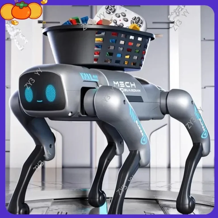 Leo 2026 Nowy Robot Pies Sterowany Inteligentnym Pilotem AI, Programowalny, z Koszykiem, Efektami Świetlnymi i Dźwiękowymi, Idealny na Prezent Urodzinowy dla Chłopców - zdjęcie 1