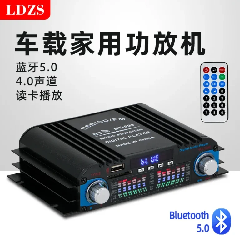Mini wzmacniacz mocy 12V do domu i samochodu, audio Hi-Fi Bluetooth, producent - zdjęcie 1