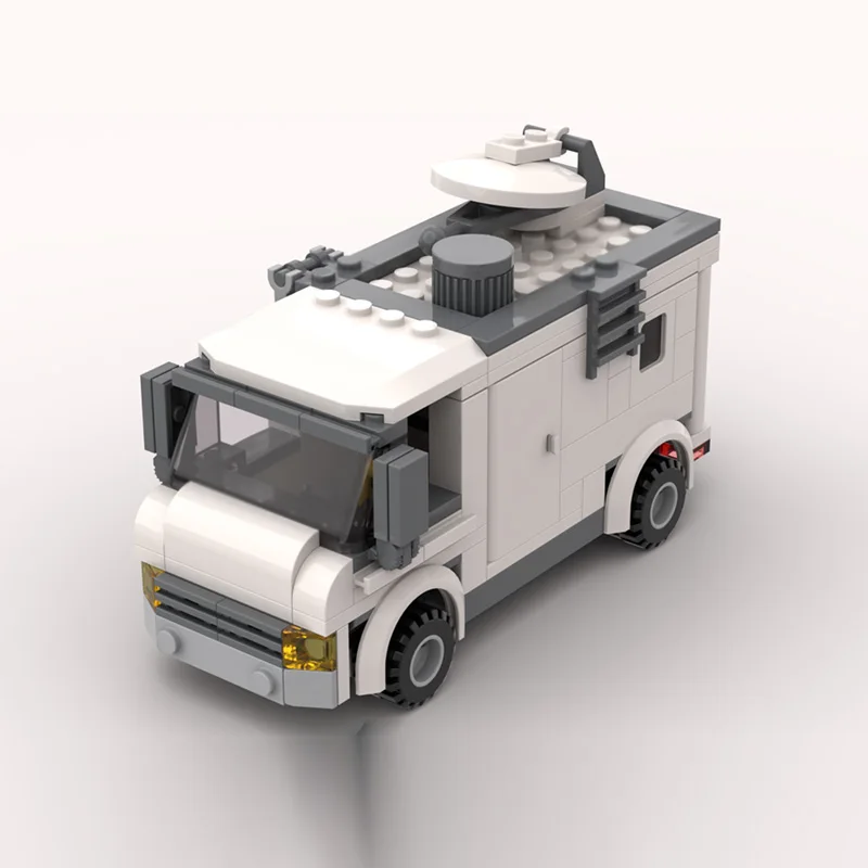 Model wyścigówki Speed Racing, klocki konstrukcyjne MOC, biały, duży wó…