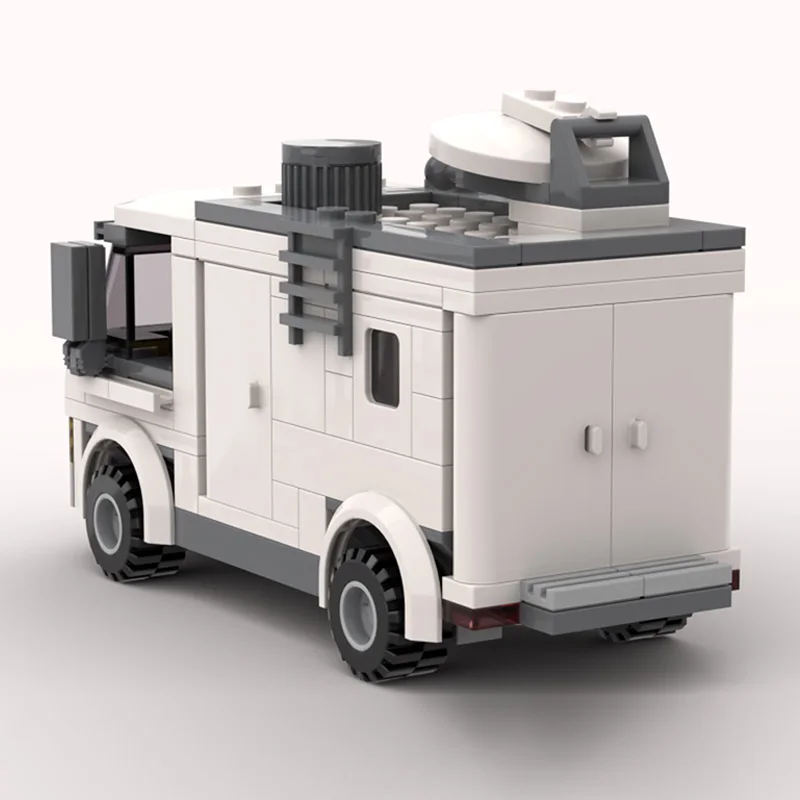 Model wyścigówki Speed Racing, klocki konstrukcyjne MOC, biały, duży wó…