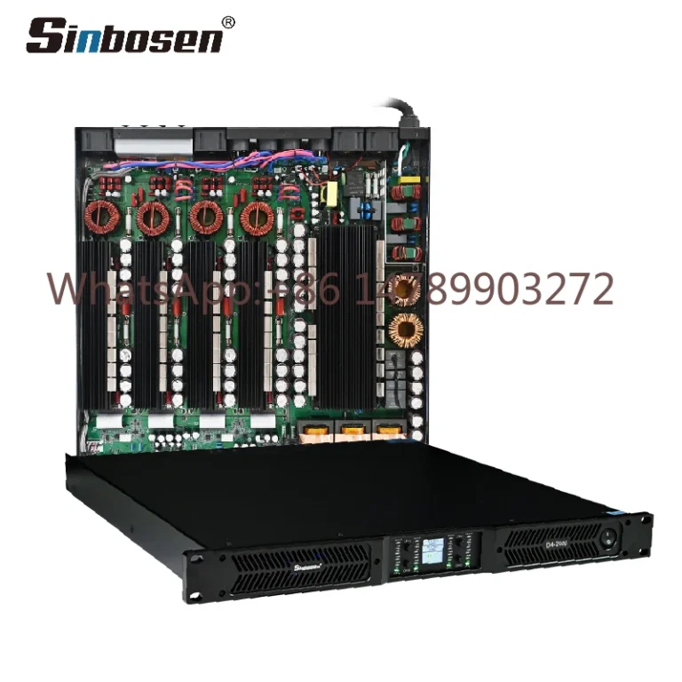 Monitorowanie temperatury D4-2000 V2.0 Cyfrowy wzmacniacz klasy D do systemów line array, profesjonalny sprzęt audio sceniczny - zdjęcie 1