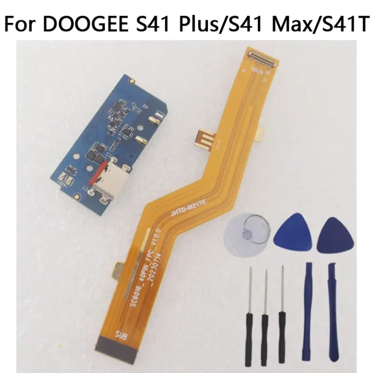 Nowy DOOGEE S41T S41 Max S41 Plus płytka USB Base port ładowania USB Board mikrofon z głównym FPC do smartfona DOOGEE S41 Max - zdjęcie 1
