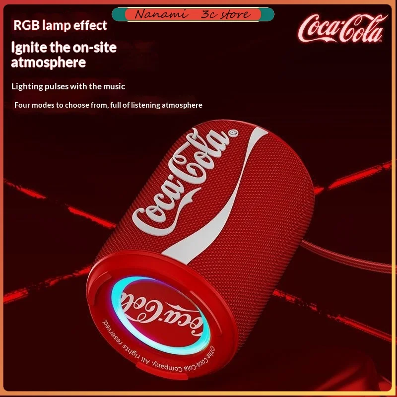 głośnik Bluetooth Coca-Cola z aktywacją głosową, oświetleniem RGB, Blue…