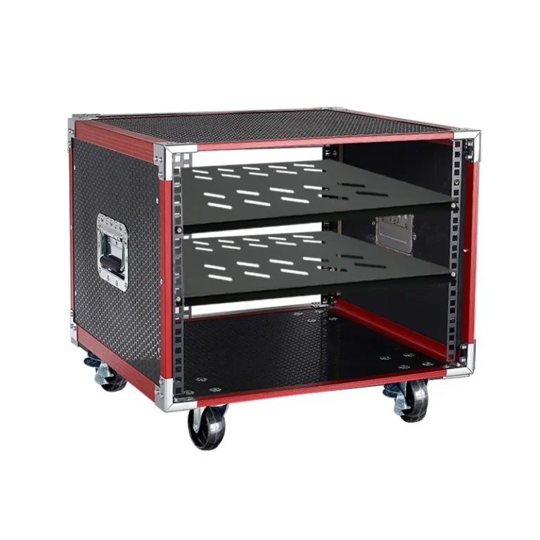 Obudowa wzmacniacza mocy 10U, obudowa rack audio do użytku domowego i zewnętrznego, mobilny rack audio - zdjęcie 1