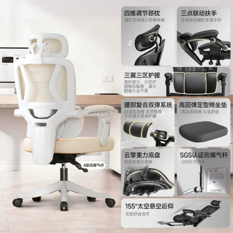 Ogrzewane i wyściełane ergonomiczne krzesło gamingowe do biura z masażem, ultra ergonomiczne - zdjęcie 1