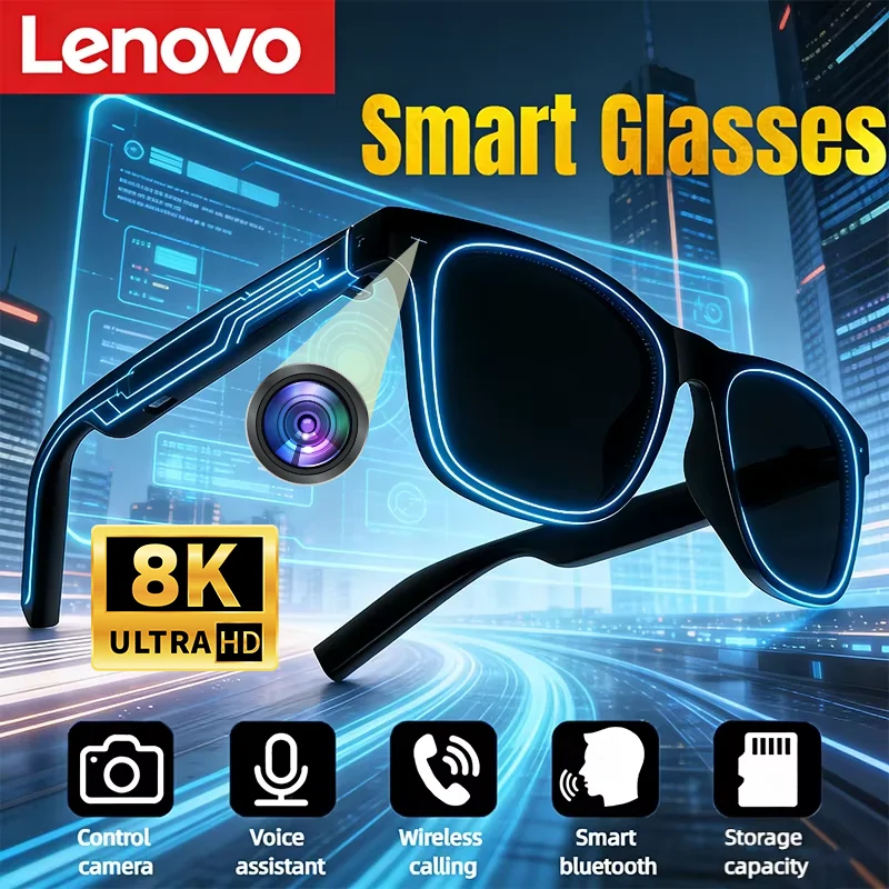 Okulary Lenovo AI Smart Glasses Bluetooth 2026 z dotykowym sterowaniem