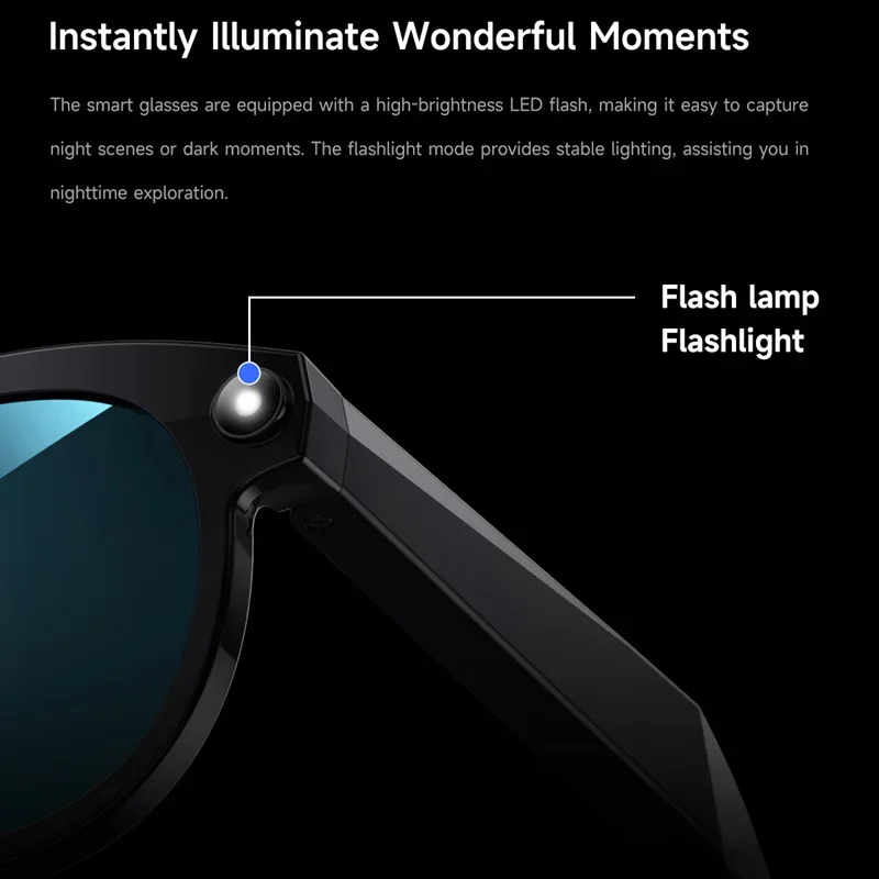 Okulary Lenovo Smart AI Pixels HD ze zmianą koloru, kamerą, tłumaczenie…