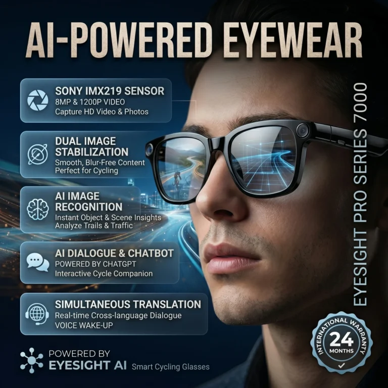 Okulary Smart Audio HD 2026 z kamerą 800W, podwójnymi głośnikami, Bluetooth, sterowaniem głosowym, tłumaczem AI i ładowaniem Type-C - zdjęcie 1