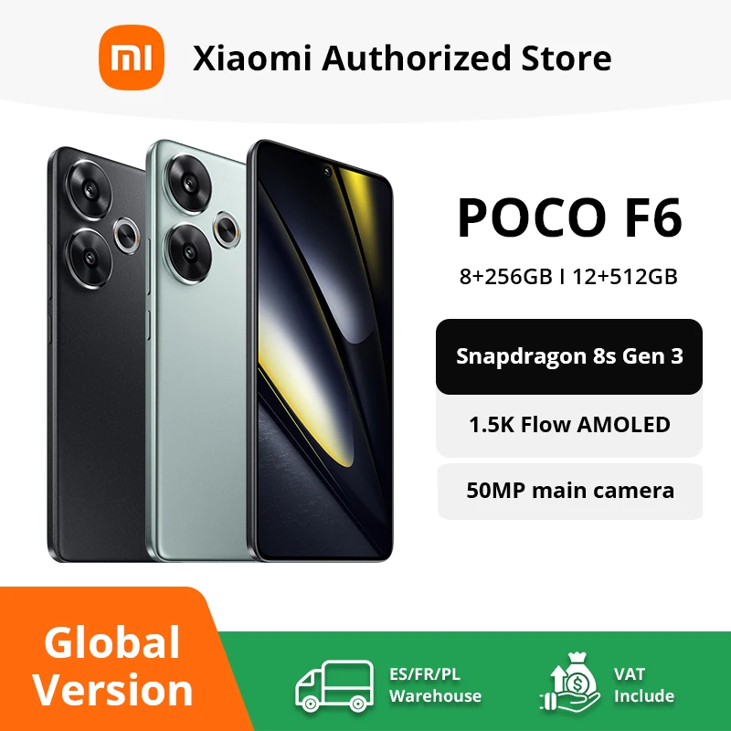 POCO F6 5G NFC Snapdragon®8s Gen 3 Turbo ładowanie Battary smartfon