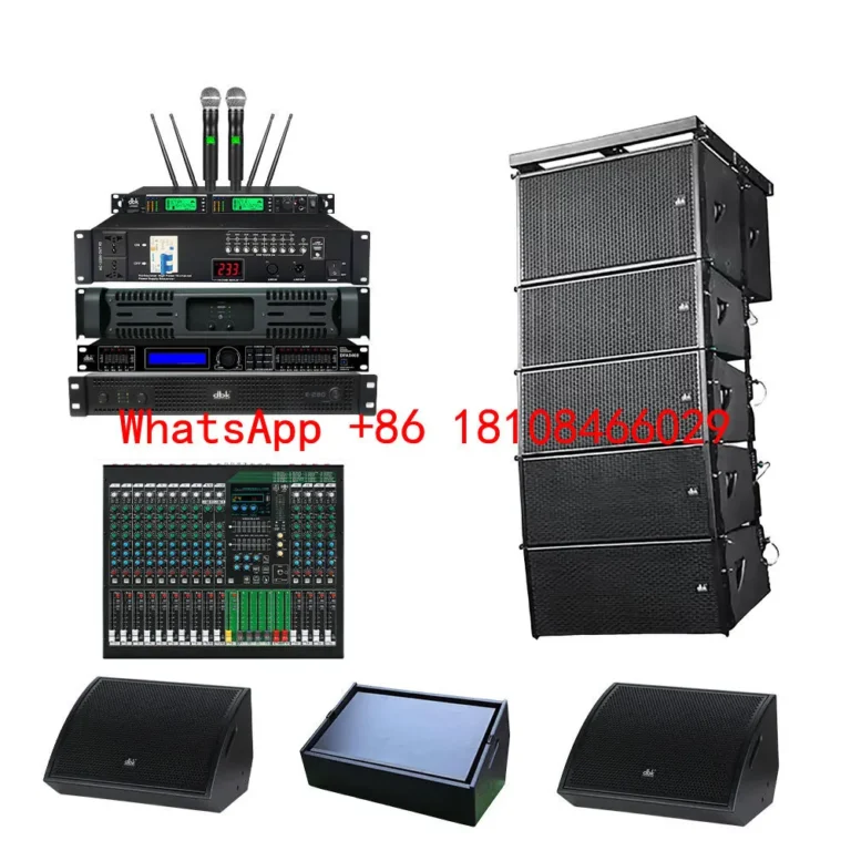 Profesjonalny 10-calowy zestaw głośników liniowych Line Array, kompletny system audio DJ, dyskoteka, bar, z teleprompterem i wzmacniaczem do klubu nocnego - zdjęcie 1