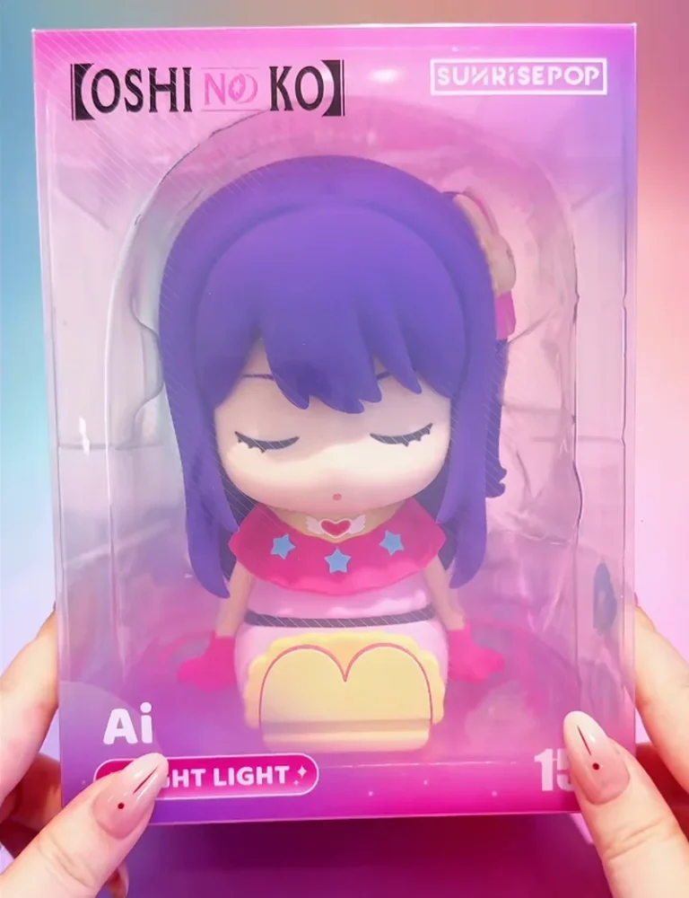 Sunrisepop Oryginalna Hoshino Ai Oshi No Ko 16cm Silikonowa Lampka Nocna Gumowa Lampka Biurkowa Prezent Zabawka Kolekcjonerska - zdjęcie 1