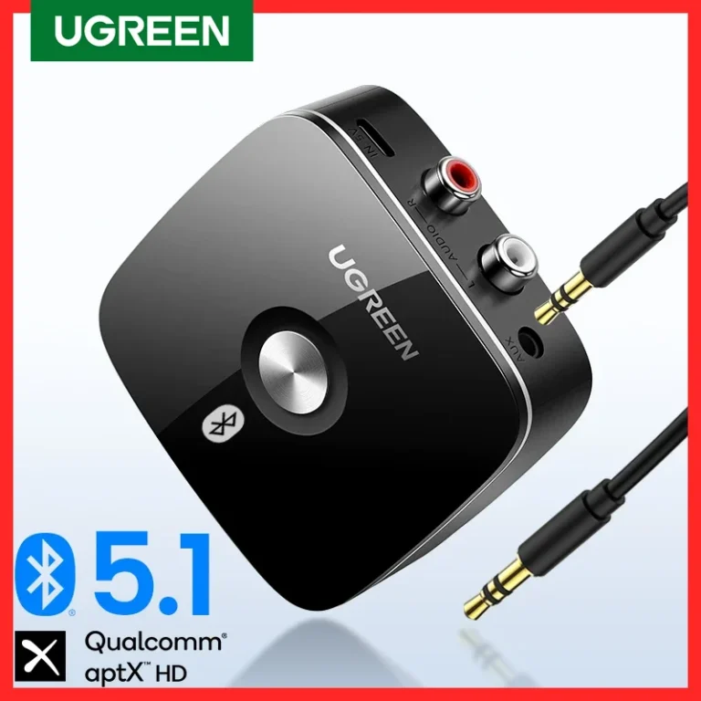 UGREEN Bluetooth odbiornik RCA 5.1 aptX HD 3.5mm Jack Aux Adapter bezprzewodowy do TV i Car 2RCA Bluetooth Audio aptX - zdjęcie 1
