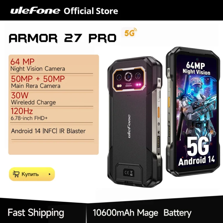 Ulefone Armor 27 Pro 5G Smartphone Kamera Nocny Android 14 Wytrzymały t… - zdjęcie 1