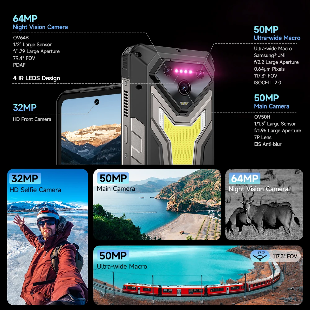 Ulefone Armor 34+ 5G Wytrzymały smartfon Android 15 Do + 6.95
