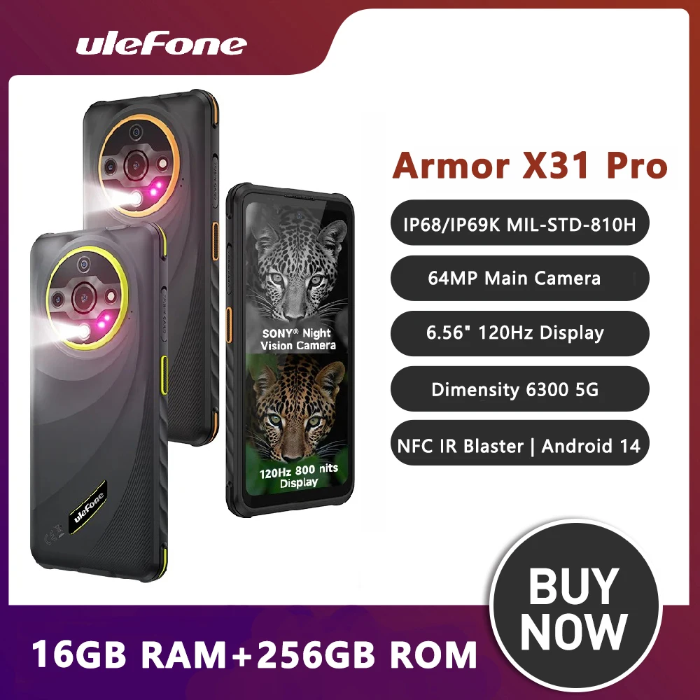 Ulefone Armor X31 Pro 5G Wytrzymały smartfon 6,56