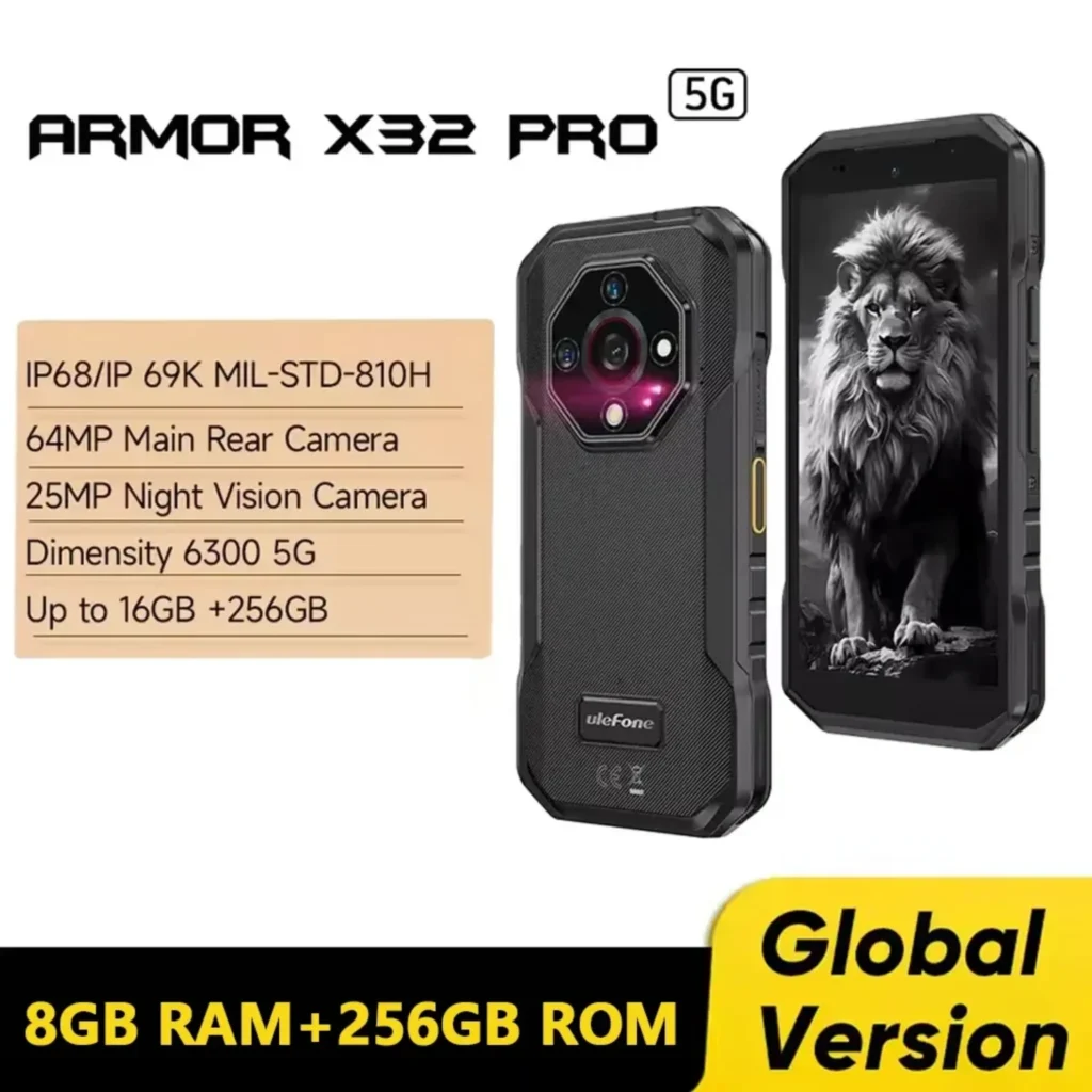 Ulefone Armor X32 Pro 5G Wytrzymały Telefon 5.65” Android 14 MediaTek D…