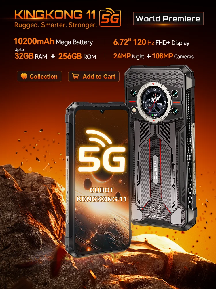 Wytrzymały smartfon Cubot 5G King Kong 11 - zdjęcie 1