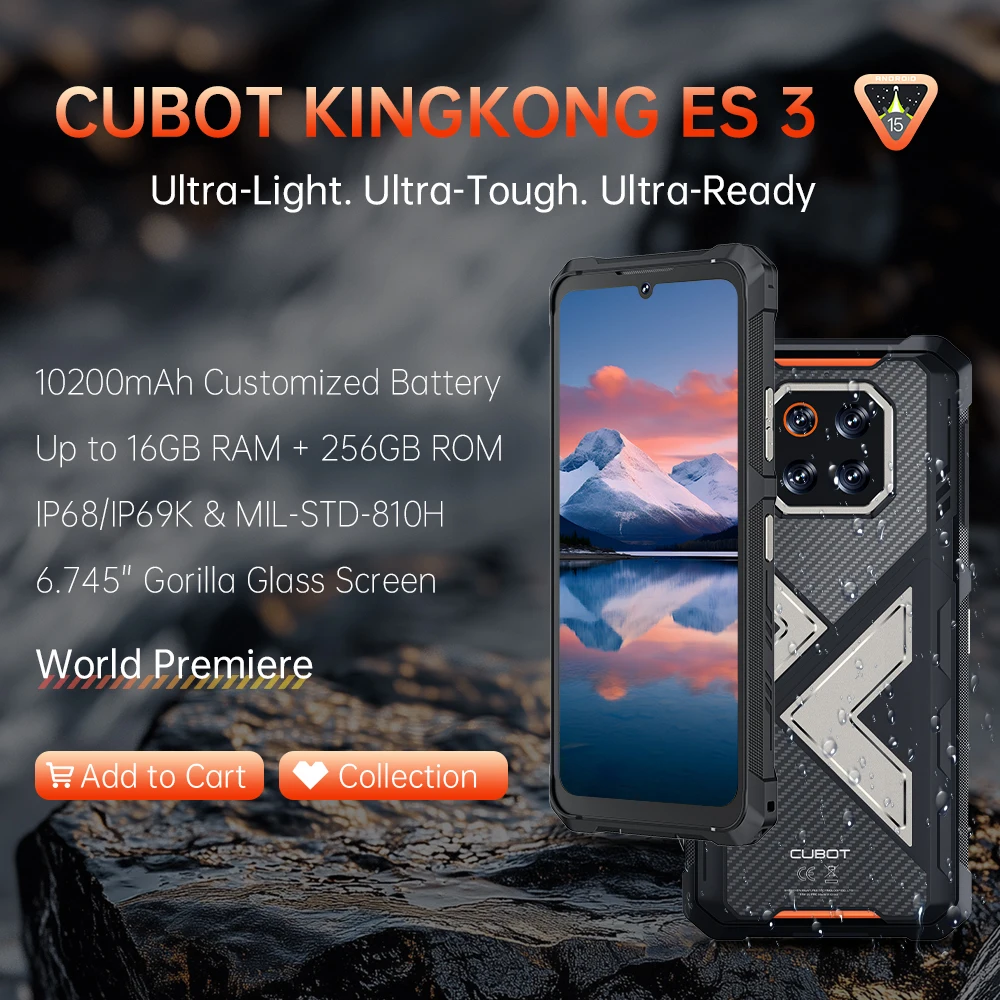 Wytrzymały smartfon Cubot Android 15 King Kong ES 3