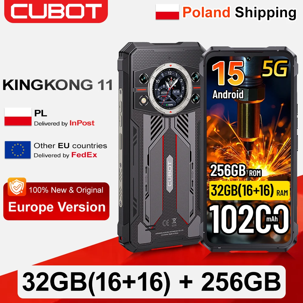 Wytrzymały smartfon Cubot KingKong 11 5G (16+16)+ 6.72” Telefon k…