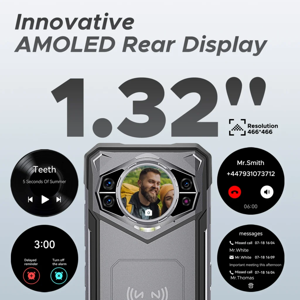 Wytrzymały smartfon DOOGEE S200 5G z 6,72-calowym wyświetlaczem FHD+ 120Hz, baterią 10100mAh z szybkim ładowaniem 33W, 48GB+256GB pamięci, 100MP kamerą AI.