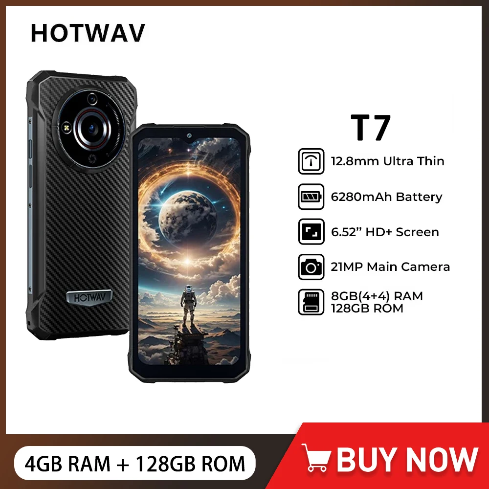 Wytrzymały smartfon HOTWAV T7 Android 13 Octa-core 6,52 cala HD +