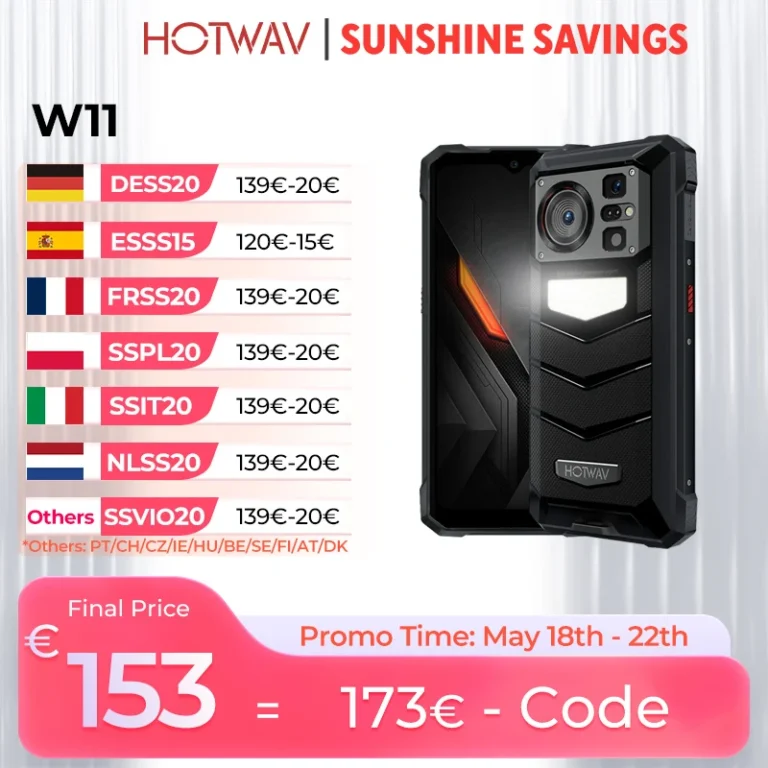 Wytrzymały smartfon HOTWAV W11, latarka 280 lm - zdjęcie 1