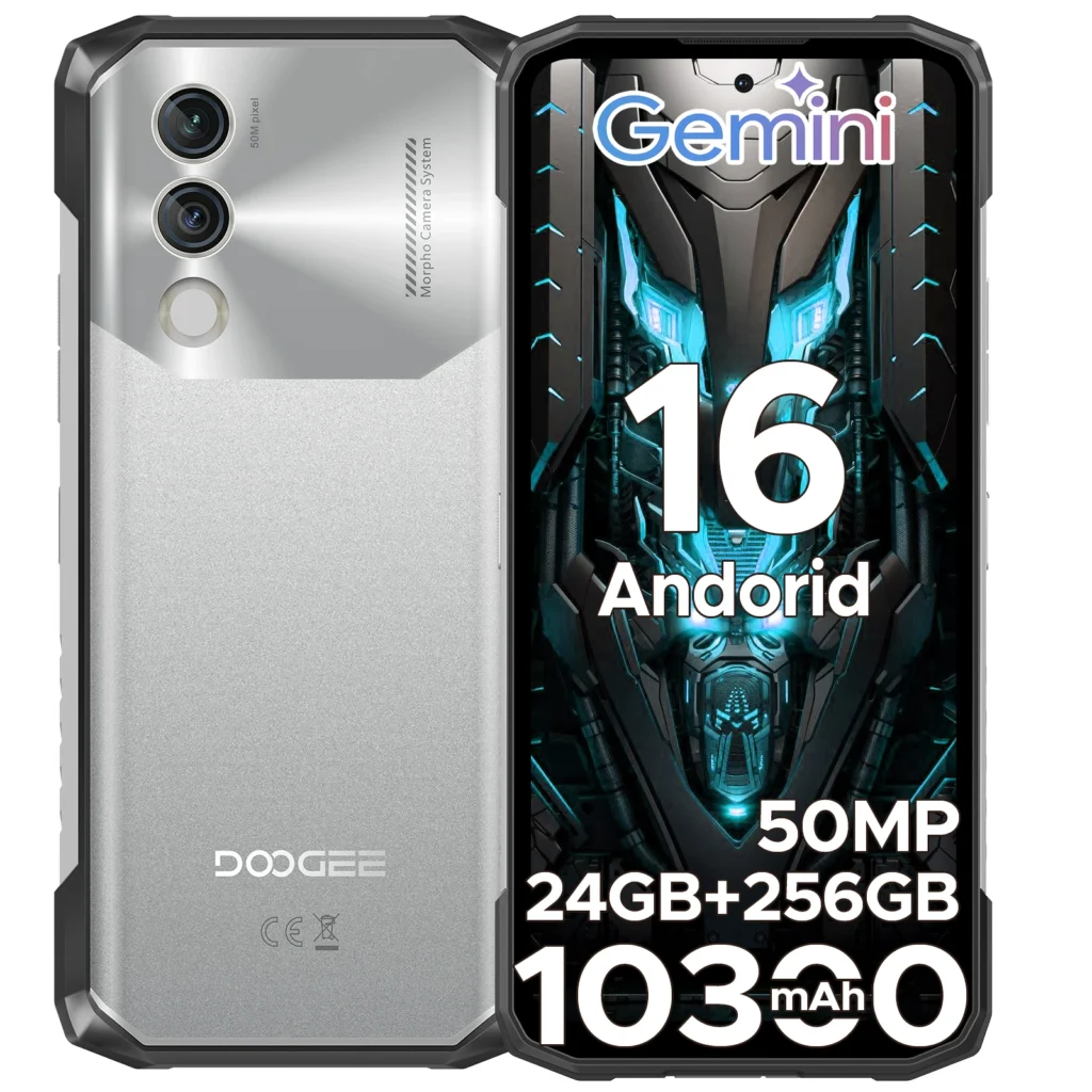 Wytrzymały Smartfon Odblokowany DOOGEE Blade10 Power 24GB+256GB Rozszerzalny do 2TB Android 16 Bateria 10300mAh Ekran 6.6 HD+ 90Hz Aparat 50MP