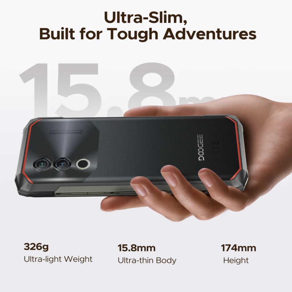 Wytrzymały Smartfon Odblokowany DOOGEE Blade10 Power 24GB+256GB Rozszerzalny do 2TB Android 16 Bateria 10300mAh Ekran 6.6 HD+ 90Hz Aparat 50MP