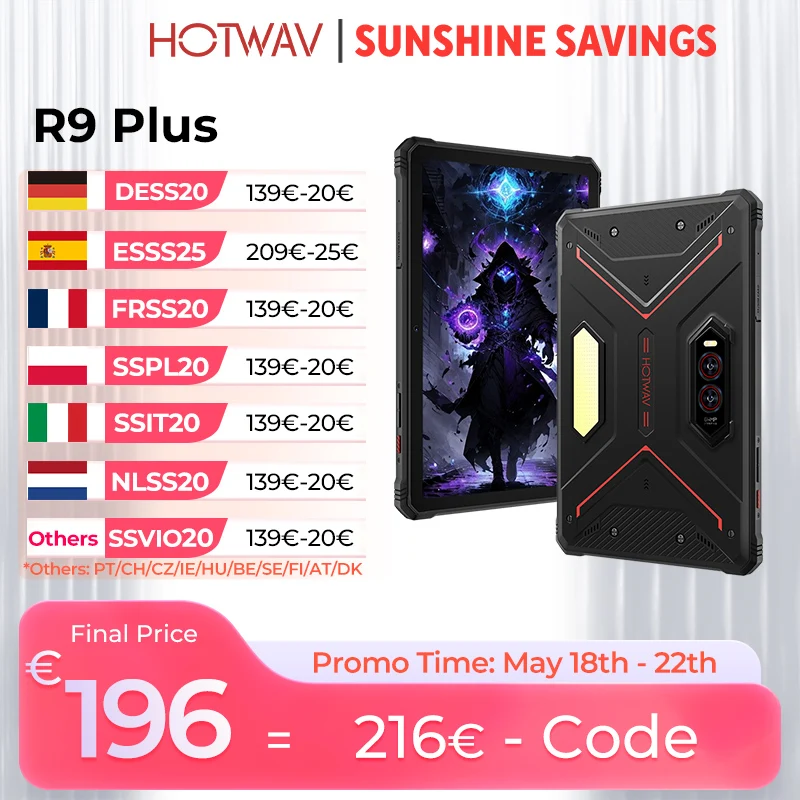 Wytrzymały tablet HOTWAV R9 Plus, 11-calowy wyświetlacz 2K