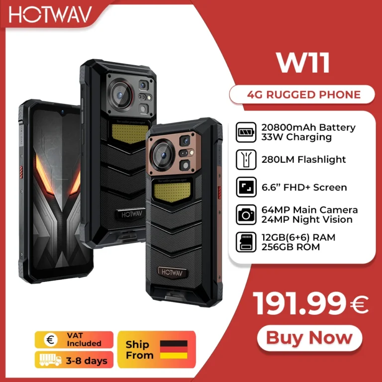 Wytrzymały telefon HOTWAV W11 280LM Latarka 6,6'' FHD+ Smartfon Noktowi… - zdjęcie 1