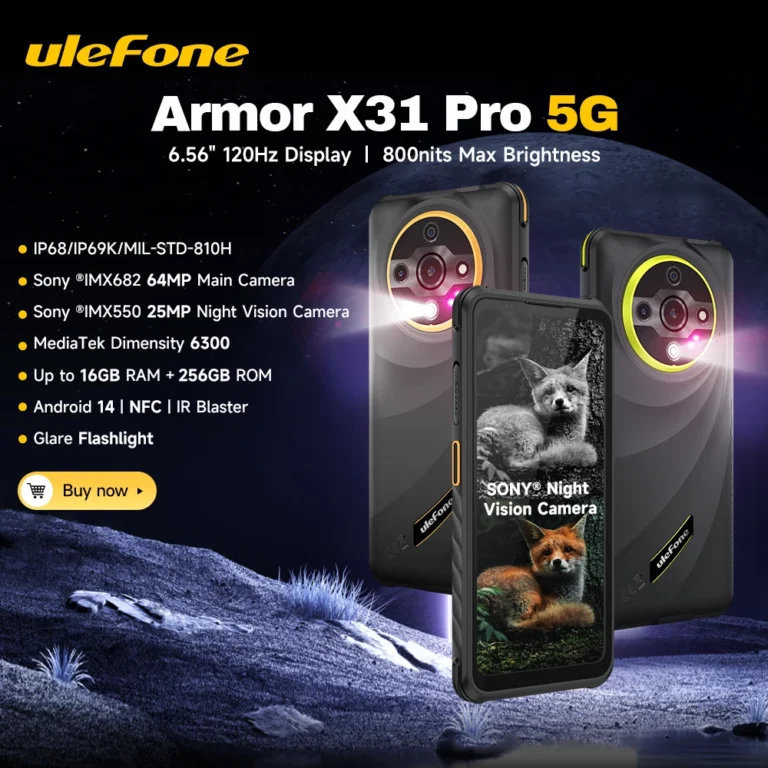 Wytrzymały telefon Ulefone Armor X31 Pro 6,56 cala Do + NFC Android 14… - zdjęcie 1