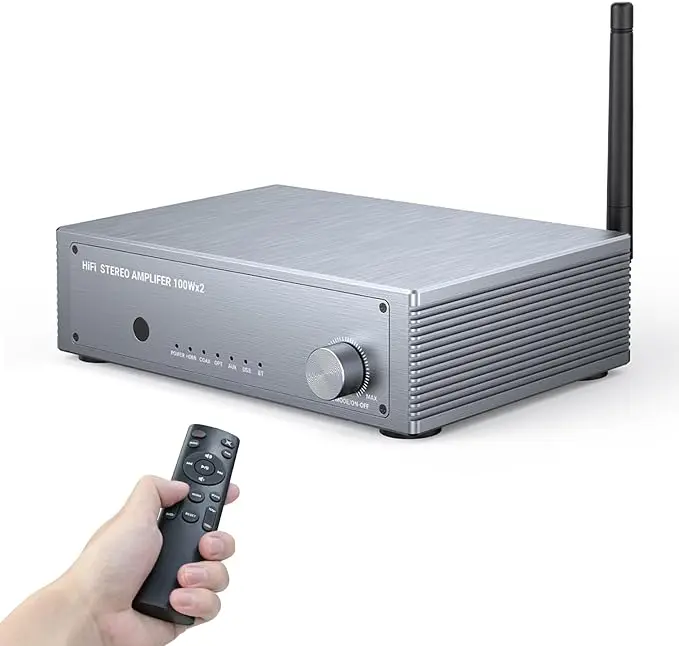 Wzmacniacz mocy Inwa Audio z oświetleniem LED RGB do kina domowego, komunikacja pomocnicza - zdjęcie 1