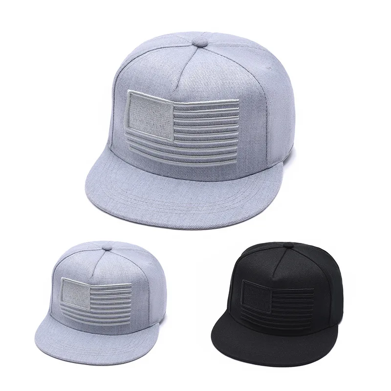 1 szt. Czapka z daszkiem z haftem flagi amerykańskiej, styl hip-hop, regulowana, na co dzień, czapka baseballowa, ochrona przed słońcem