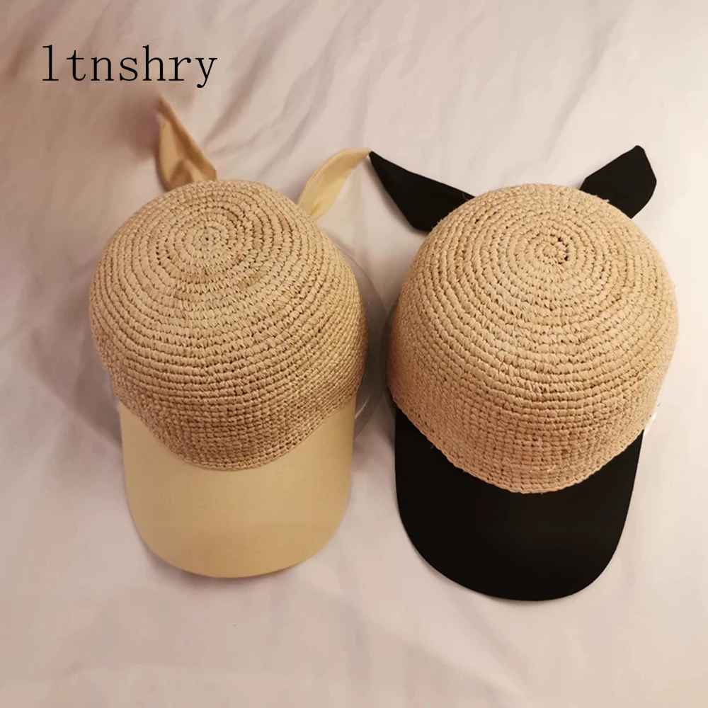 2019 nowe damskie do koszykówki czapki Handmade Knitting Crochet czapka z daszkiem kobieta jeździecki kapelusz letni kapelusz słońce regulowany oddychający