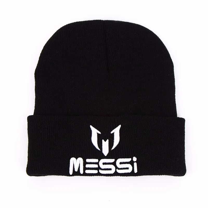 2024 Nowa moda męska Messi Haftowana czapka z dzianiny Zimowa ciepła czapka sportowa na zewnątrz Miękka czapka beanie dla mężczyzn Kobiety Dorywcza wełniana czapka