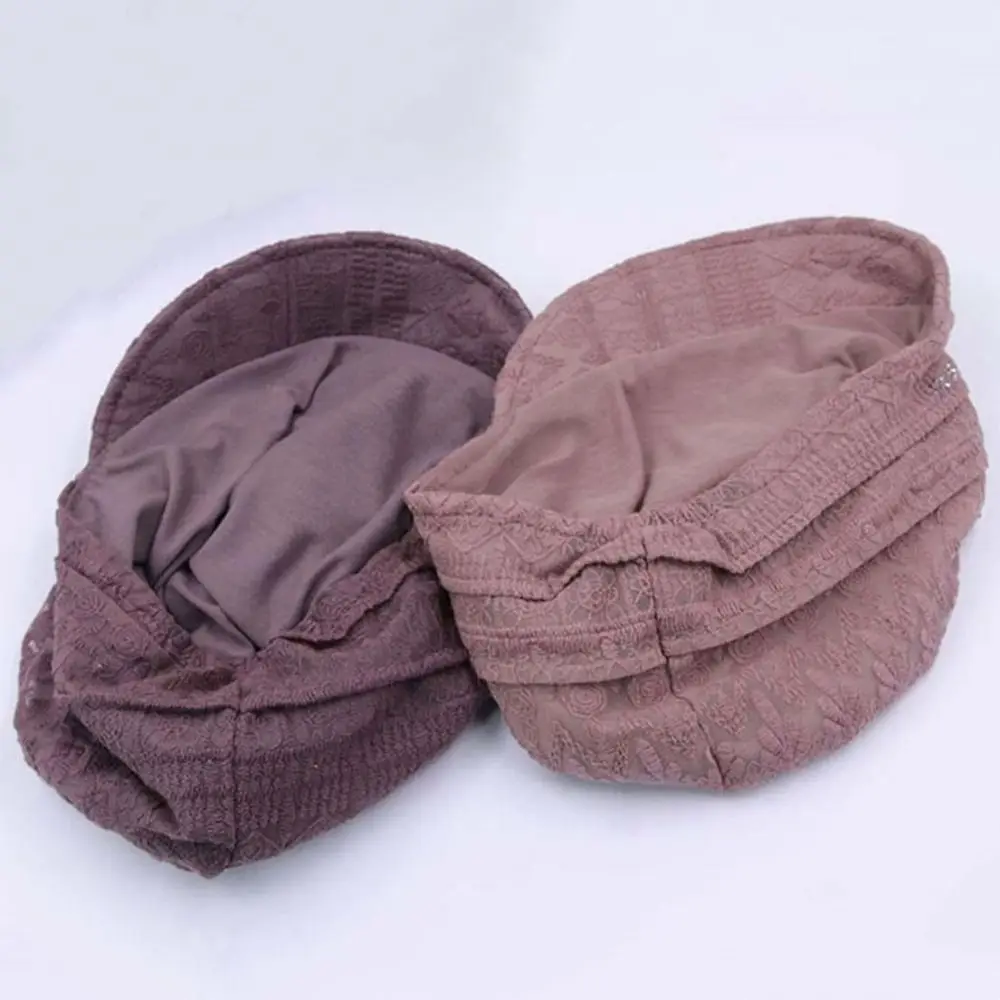 Ażurowa czapka beanie z kwiatowym haftem, chusta na głowę, damska czapka baseballowa, oddychająca, codzienna czapka turban, czapki beanie dla kobiet i dziewcząt Ażurowa czapka beanie z kwiatowym haftem, chusta na głowę, damska czapka baseballowa, oddychająca, codzienna czapka turban, czapki beanie dla kobiet i dziewcząt