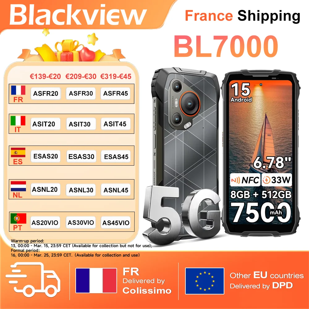Blackview BL7000 5G AI – Telefon Pancerny 8GB+512GB
