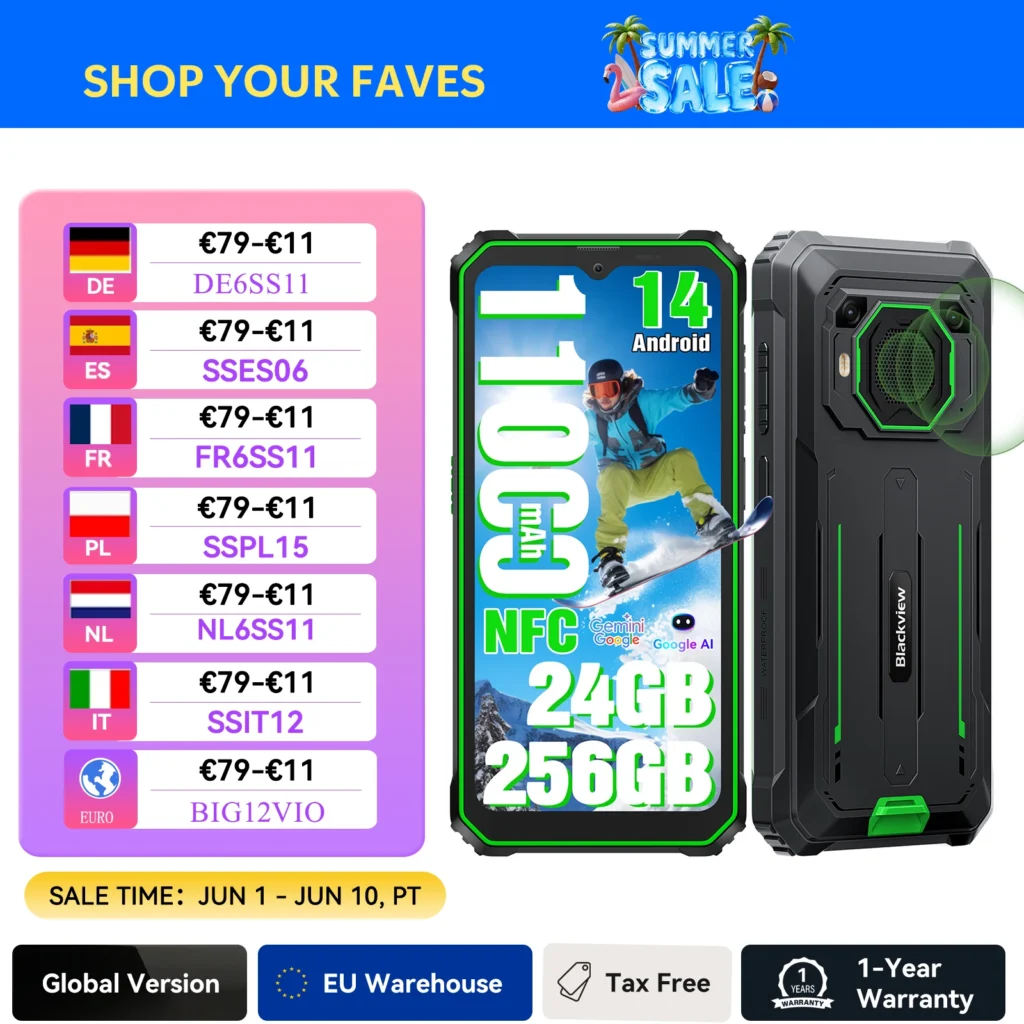 Blackview BV6200 Plus – Pancerny Smartfon 11000 mAh i NFC