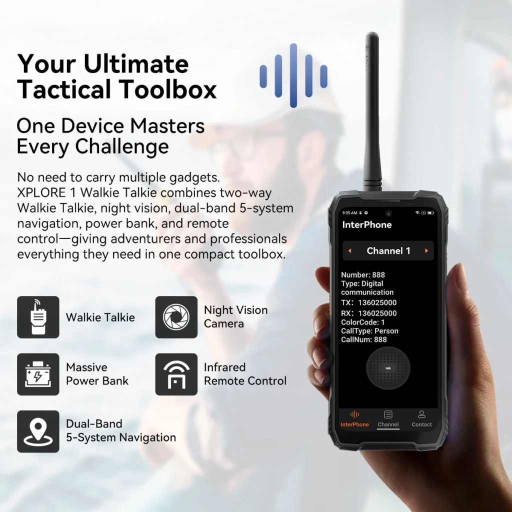 Blackview XPLORE 1 Walkie Talkie Wytrzymały Telefon z Ekranem 6,78”, 1…