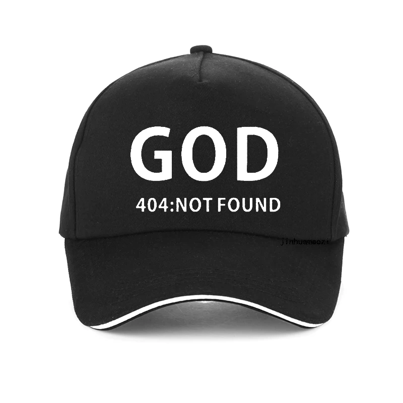 BÓG 404 NIE ZNALEZIONY Ateizm Religia Ateista ŚMIESZNE humor KAPCIA Z CZAPKĄ Z NADRUKIEM Czapka baseballowa Letnia moda Męska damska czapka typu snapback
