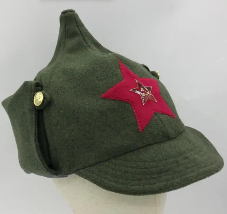 Budyonnovka Kapelusz Męski Radziecki Czapka Zimowy Kawaleria Vintage