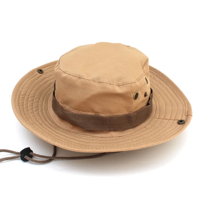 Camouflage Tactical Cap Military Boonie Hat US Army Caps Camo Men Outdoor Sports Sun Bucket Cap Fishing Hiking Hunting Hats 60CM