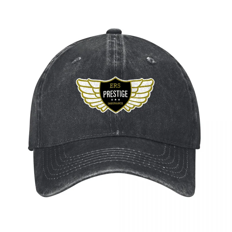 Czapka baseballowa ERS PRESTIGE INSURANCE WINGS LOGO, bawełna prana, regulowany rozmiar, unisex, modna czapka, klasyczny design