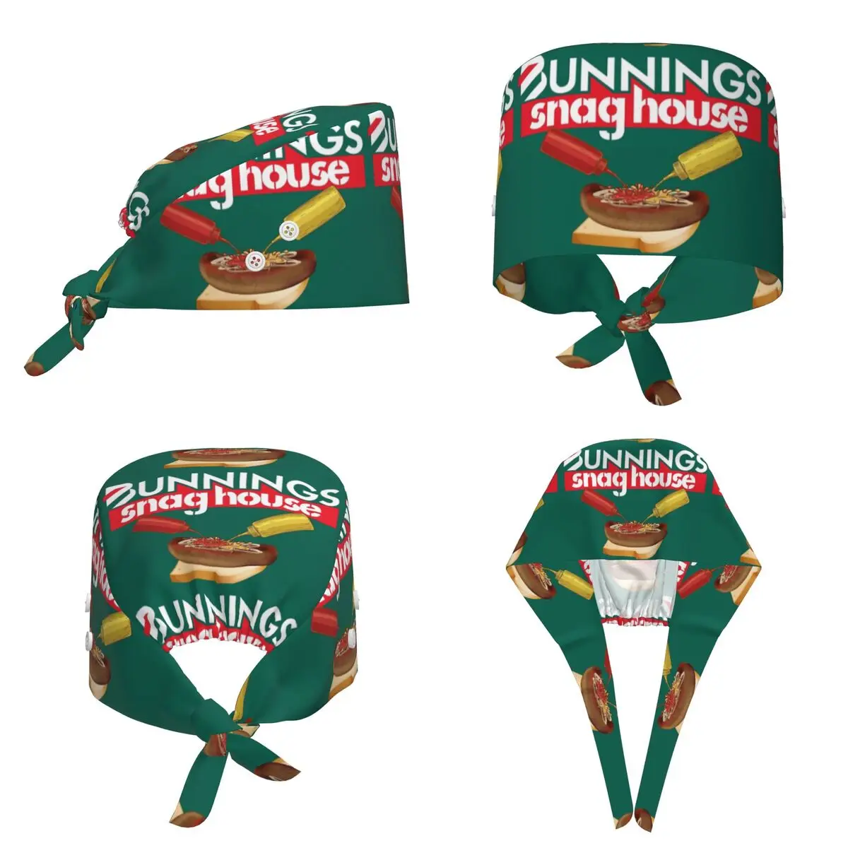Czapka chirurgiczna Bunnings Snaghouse, czapka robocza dla lekarzy, czapka medyczna dla mężczyzn i kobiet, regulowana czapka pielęgniarska dla dentystów
