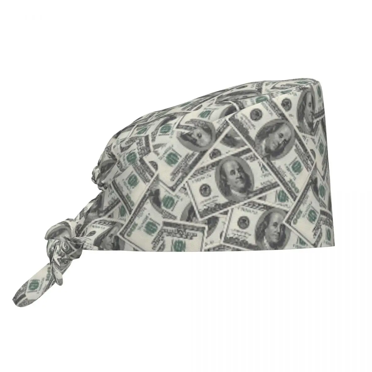 Czapka chirurgiczna Rich Money Novelty Dollars, czapka robocza dla lekarzy, regulowana czapka pielęgniarska dla mężczyzn i kobiet, czapka dla dentysty