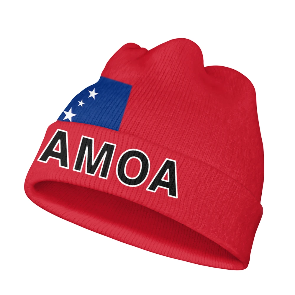 Czapka Dziana Samoa Personalizowana Imię Logo Drużyny Zimowe Ciepłe Czapki Podróż Kraj Zachodnia Narzodzie Oddychająca Flaga Samoańska Hip Hopowe Czapki