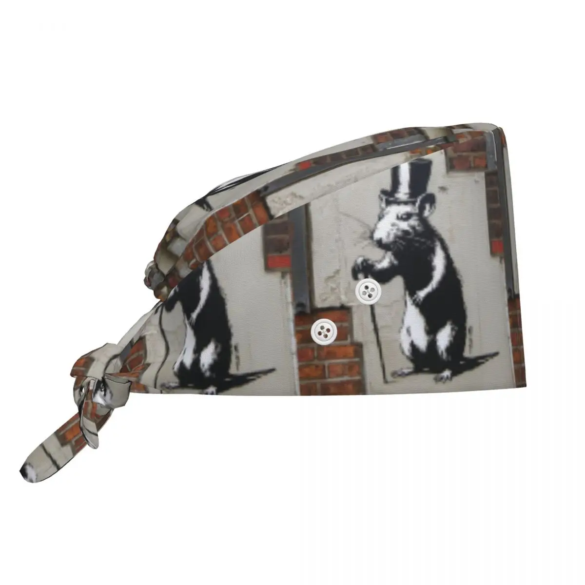 Czapka medyczna Banksy Rat Street Art, czapka chirurgiczna, czapka robocza dla lekarzy, regulowana czapka pielęgniarska dla mężczyzn i kobiet, czapka dla dentysty