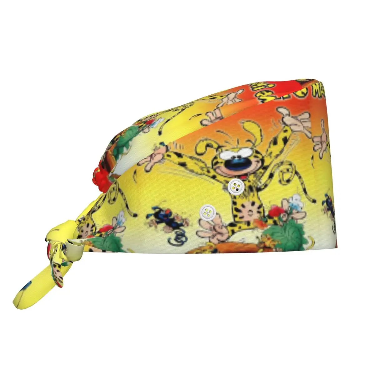 Czapka medyczna Marsupilami, kreskówka anime, czapka chirurgiczna, czapka robocza dla lekarzy, regulowana czapka pielęgniarska dla mężczyzn i kobiet, czapka dla dentysty