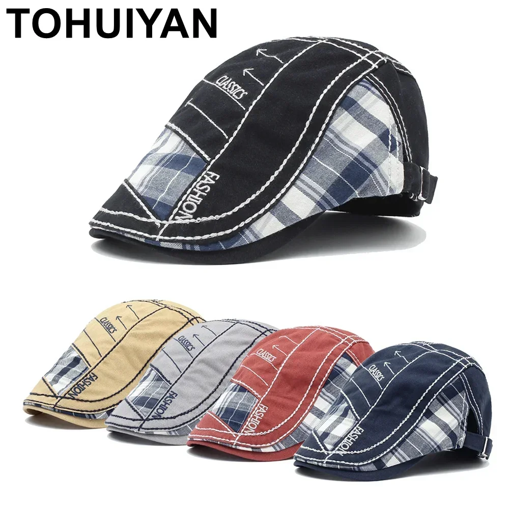 Czapka typu newsboy z bawełny z logo na rok 2026 dla mężczyzn, modne czapki z płaskim daszkiem dla kobiet, boina, czapka Ducibill, czapka dla dorosłych unisex, czapka beanie, czapki z daszkiem, czapki typu ivy