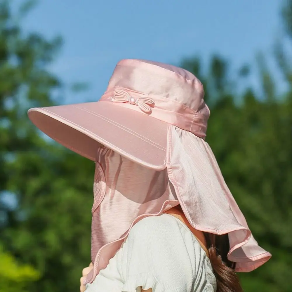 Czapka z daszkiem, szerokie rondo, osłona przeciwsłoneczna, lekka, oddychająca, damska czapka do zbierania herbaty, ochrona UV, osłona twarzy, osłona na szyję, czapka wędkarska Czapka z daszkiem, szerokie rondo, osłona przeciwsłoneczna, lekka, oddychająca, damska czapka do zbierania herbaty, ochrona UV, osłona twarzy, osłona na szyję, czapka wędkarska